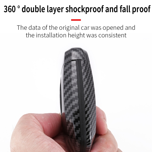 Suitable for Ford Explorer Focus Kuga Mondeo car key cover carbon fiber key shell - carbon fiber blue single pack + buckle