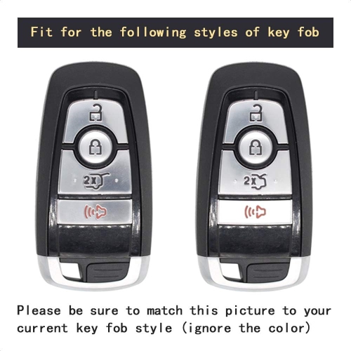 Suitable for Ford Explorer Focus Kuga Mondeo car key cover carbon fiber key shell - carbon fiber blue single pack + buckle