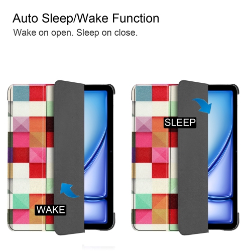 For iPad Air 11 (M2/M3) Tablet Case with Trifold Stand, 11-inch Apple Tablet Case - Cube Style