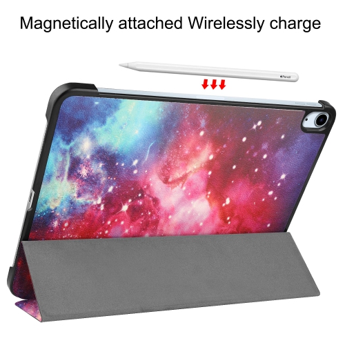 For iPad Air 11) Tablet Case, Tri-fold Stand, 11-inch Apple Tablet Case with TPU Pen Slot - Nebula