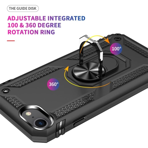 Compatible avec Tasnim pour iPhone 8 Plus/7 Plus, étui pour iPhone 6s Plus/6 Plus, protecteur d'écran, anneau en métal pivotant à 360 degrés, mince