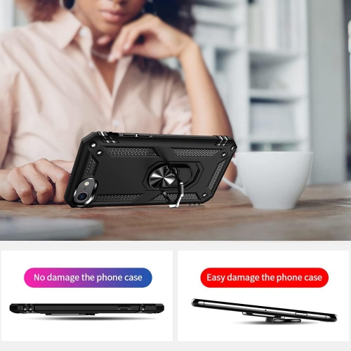 Compatible avec Tasnim pour iPhone 8 Plus/7 Plus, étui pour iPhone 6s Plus/6 Plus, protecteur d'écran, anneau en métal pivotant à 360 degrés, mince