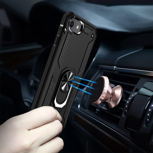 Compatible avec Tasnim pour iPhone 8 Plus/7 Plus, étui pour iPhone 6s Plus/6 Plus, protecteur d'écran, anneau en métal pivotant à 360 degrés, mince