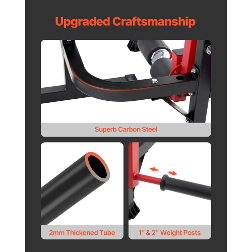 VEVOR 700 LBS Capacity Leg Extension and Curl Machine, Seated Leg Rotary Extension for Thigh, Adjustable Lower Body Specialty Exercises Equipment,