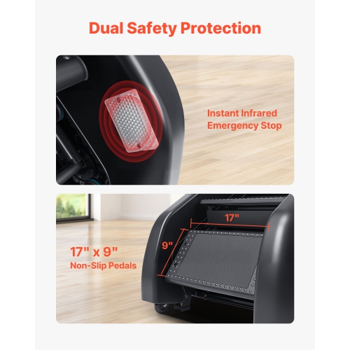 VEVOR 15 Speed Levels Stair Stepper Machine, LED Screen Continuous Climbing Machines, Max Load 330 Lbs Stepping Climber for Home, 28-168 Steps/Minute