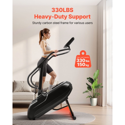 VEVOR 15 Speed Levels Stair Stepper Machine, LED Screen Continuous Climbing Machines, Max Load 330 Lbs Stepping Climber for Home, 28-168 Steps/Minute