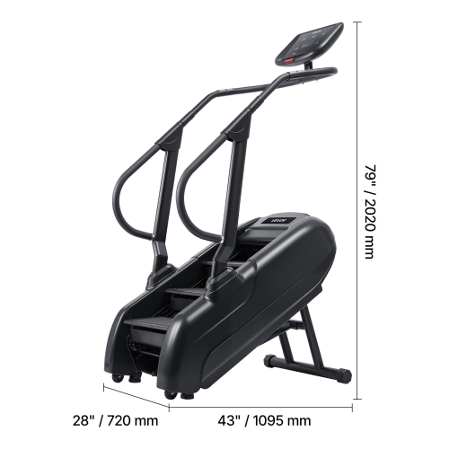 VEVOR 15 Speed Levels Stair Stepper Machine, LED Screen Continuous Climbing Machines, Max Load 330 Lbs Stepping Climber for Home, 28-168 Steps/Minute