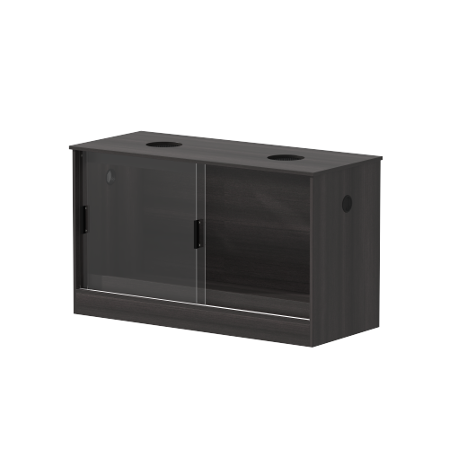 Famapy Reptile Terrarium with Sliding Doors and Tempered Glass – Ideal Habitat for Lizards, Snakes, Turtles, and More,,Black