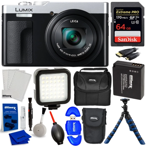 Panasonic TZ99/ZS99 Digital Camera DC-TZ99E-S - 12PC Accessory Bundle