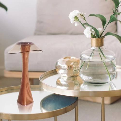 Home office desk lamp bar lamp atmosphere lamp touch dimming night light eye protection reading lamp bedroom lamp USB charging Rose