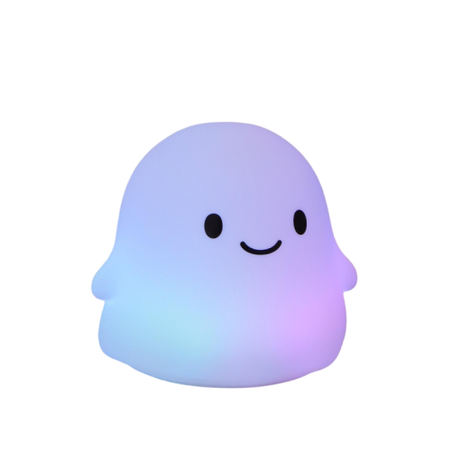 Halloween Ghost Cute Night Light Halloween Decoration Indoor Children Halloween Gift Soft Silicone Dimmable Rechargeable 30 Minutes Timer Bedroom