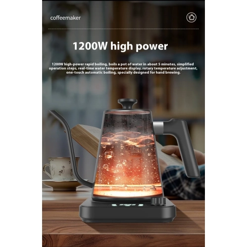 2025 Smart Constant Temperature Electric Kettle Gooseneck Kettle New Stainless Steel Adjustable Temperature Fast Heating Constant Temperature