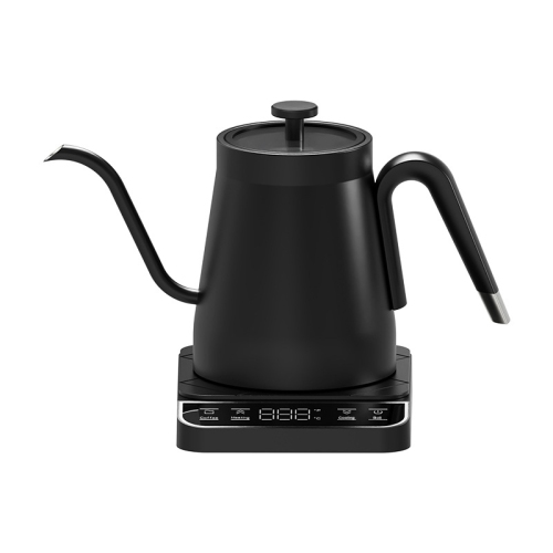 Slim-mouth Gooseneck Electric Kettle, Hand-pour Coffee Maker, Smart Temperature Control Panel, Constant Temperature Kettle - Black - American Standard
