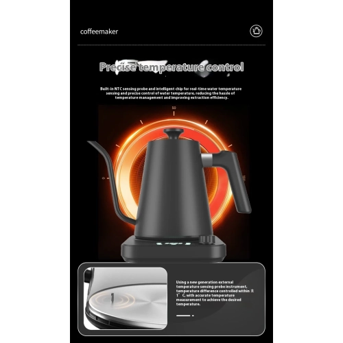 2025 Smart Constant Temperature Electric Kettle Gooseneck Kettle New Stainless Steel Adjustable Temperature Fast Heating Constant Temperature