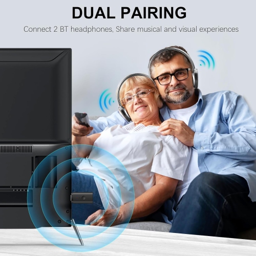 Émetteur Bluetooth USB un à deux émetteurs 5,2 PS4/TV/ordinateur et autre transmission audio Émetteur auxiliaire 3,5 mm Bluetooth