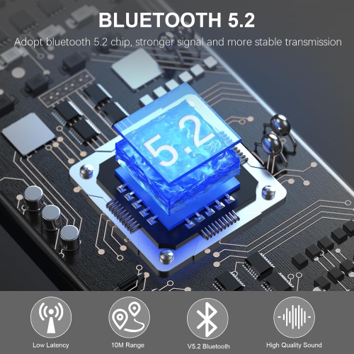 Émetteur Bluetooth USB un à deux émetteurs 5,2 PS4/TV/ordinateur et autre transmission audio Émetteur auxiliaire 3,5 mm Bluetooth