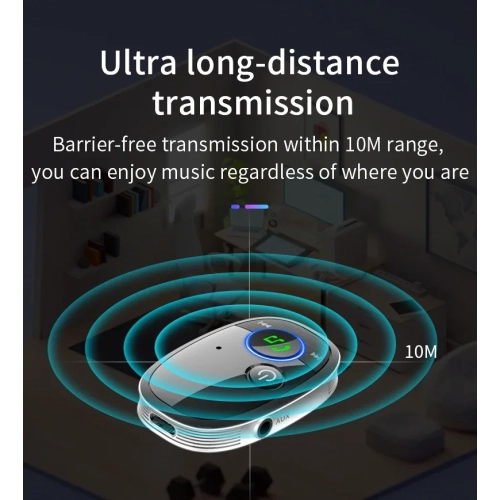 Récepteur Bluetooth Téléphone portable Adaptateur audio Bluetooth pour l'auto Convertisseur Bluetooth Récepteur de musique stéréo mains libres