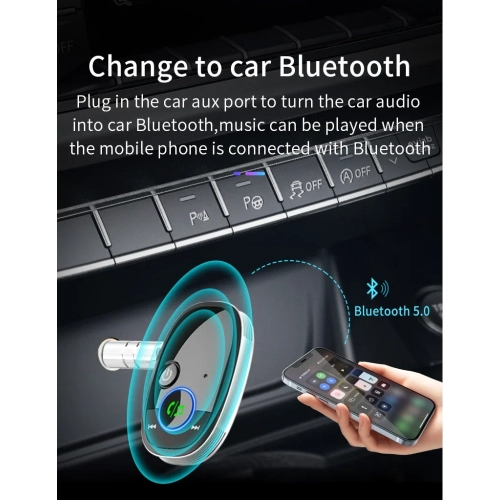 Récepteur Bluetooth Téléphone portable Adaptateur audio Bluetooth pour l'auto Convertisseur Bluetooth Récepteur de musique stéréo mains libres