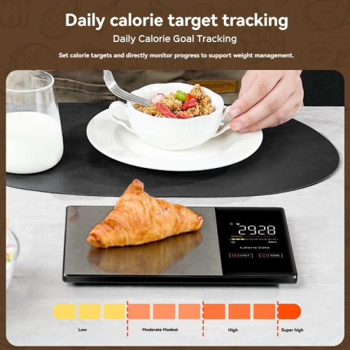 High-Precision Smart Nutrition Scale - Home Roasting Coffee Scale, Stainless Steel Touchscreen Kitchen Scale, Stainless Steel Smart Coffee Scale, LED
