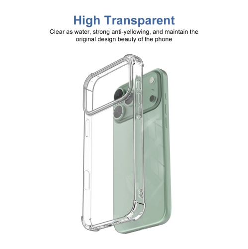 Tasnim Shockproof Soft Case For iPhone 17 Pro Ultra Thin Silicone Transparent Clear Back Cover For iPhone 17 Pro Slim Shell