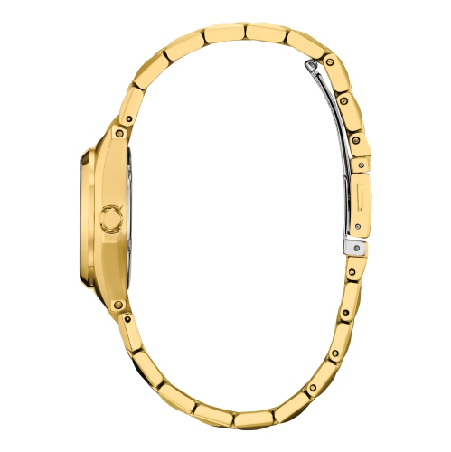 Montre pour femmes Corso Eco-Drive 27&nbsp;mm de Citizen avec boîtier et bracelet en acier inoxydable doré et cadran noir