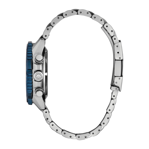 Montre homme à éco-entraînement Promaster Navihawk 40 mm en inox argenté avec cadran bleu Citizen