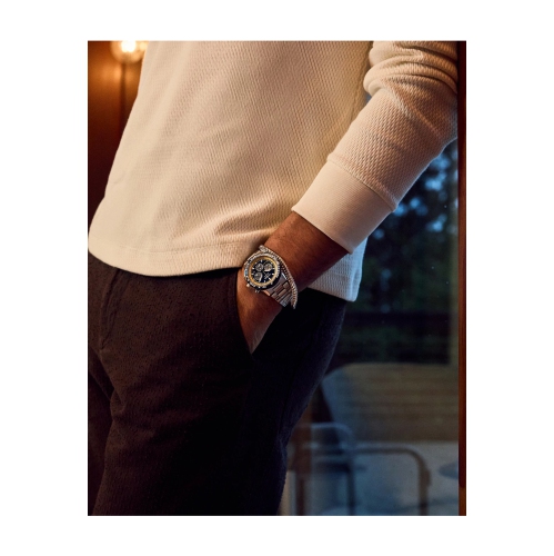 Montre homme à éco-entraînement Promaster Navihawk 40 mm en inox argenté avec cadran bleu Citizen