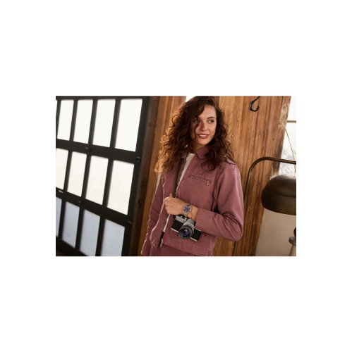 Montre automatique unisexe Tsuyosa de 37 mm 37 mm avec boîtier et bracelet en inox argenté et cadran violet de Citizen