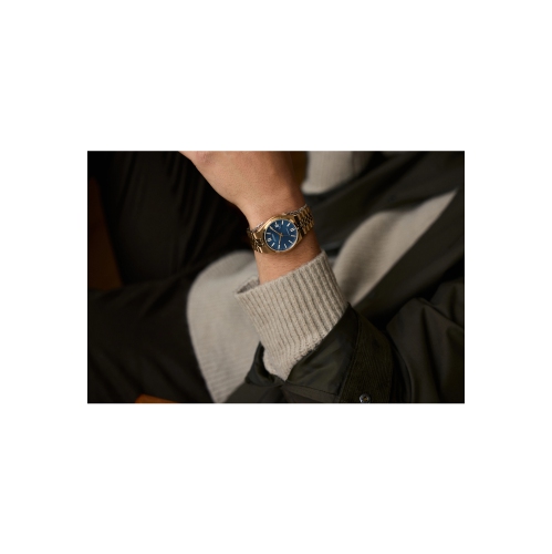 Montre automatique homme « 60 » Tsuyosa Citizen 40 mm boîtier inox rose doré et bracelet cadran bleu