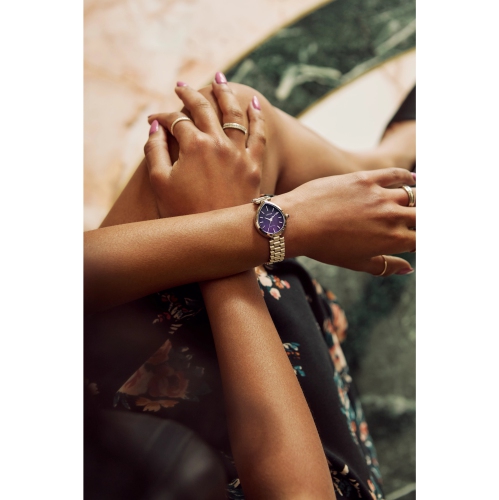 Montre pour femmes Eco-Drive L Rainell de Citizen 26 mm avec boîtier et bracelet en acier inoxydable argenté et cadran violet
