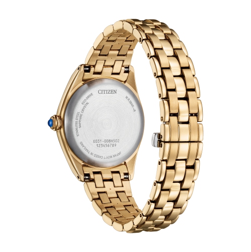 Citizen Ladies Citizen L “Classic” Eco-Drive Watch 33mm Rose Gold-Tone Stainless Steel Case and Bracelet with Brown Dial