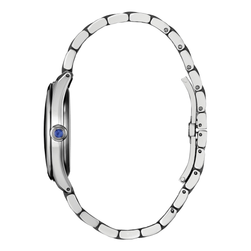 Montre pour femmes Eco-Drive L « Classic » de Citizen 33 mm avec boîtier et bracelet en acier inoxydable argenté et cadran bleu marine