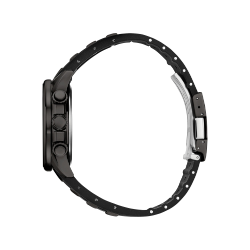 Montre sport pour homme édition limitée Eco-Drive 43&nbsp;mm boîtier inox gris/bracelet polyuréthane inox gris/cadran noir