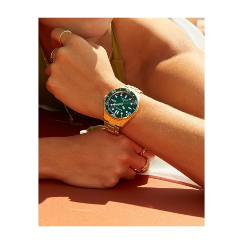 Montre homme à Eco-Drive Promaster Dive de Citizen, 41&nbsp;mm boîtier et bracelet en inox doré, cadran vert