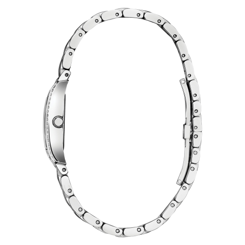 Montre pour femmes Palidoro Eco-Drive 28,3 mm en acier inoxydable argenté et bracelet avec cadran rose de Citizen