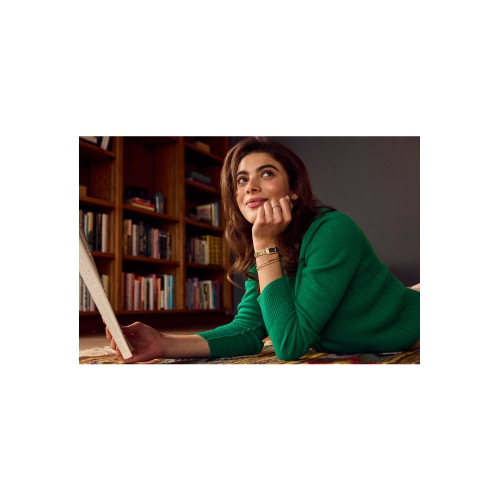 Montre pour femmes Palidoro Eco-Drive 28,3 mm avec boîtier et bracelet en acier inoxydable doré et cadran noir