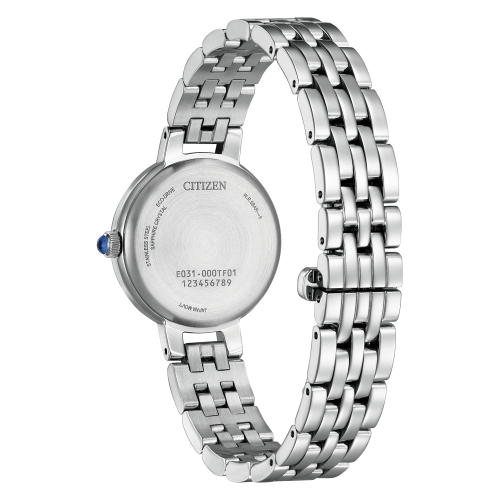 Montre pour femmes Eco-Drive L « Classic » de Citizen 27,7 mm avec boîtier et bracelet en acier inoxydable argenté et cadran noir