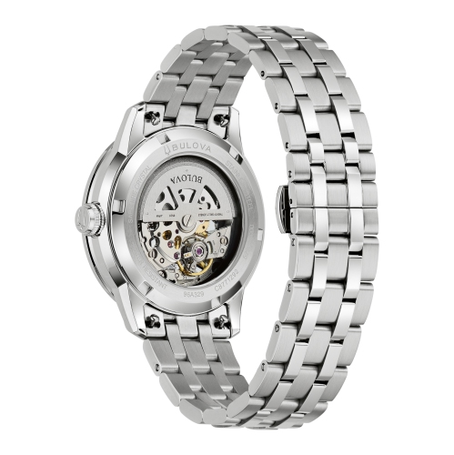 Bulova Mens Sutton Automatic Watch 40mm Silver-Tone Stainless Steel Case and Bracelet with Green Dial