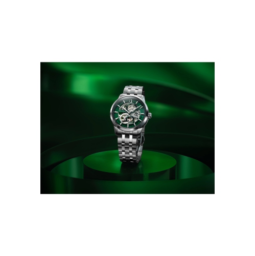 Bulova Mens Sutton Automatic Watch 40mm Silver-Tone Stainless Steel Case and Bracelet with Green Dial