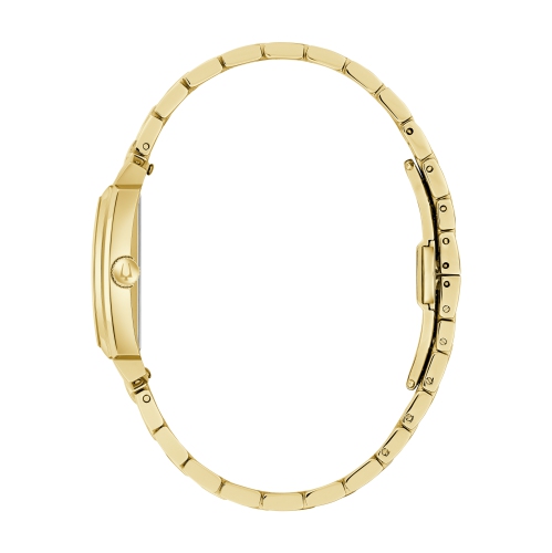 Montre à quartz pour femmes Sutton 25&nbsp;mm de Bulova avec boîtier et bracelet en acier inoxydable doré et cadran blanc