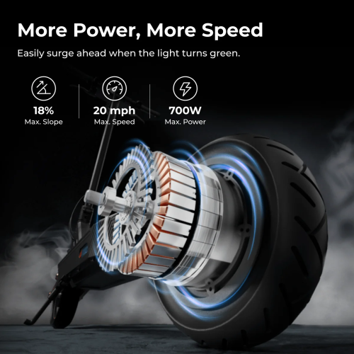 Refurbished Fair - Navee GT3 Electric Scooter | 50km Range | 700W Max Power | 32KM/H Top Speed | Rear Tail Light | Turning Indicators | IPX5 Water