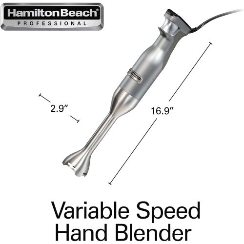 Boîte ouverte - Mélangeur à main à vitesse variable Professional de Hamilton Beach MD, argenté, 59750
