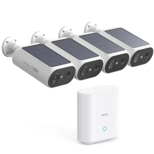 Aosu C8E-4H 3MP Solar-Powered Dual Band Wi-Fi Cameras Kit
