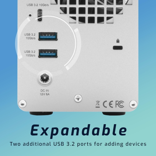 OWC Mercury Elite Pro Dual RAID Storage Enclosure with USB 3.2 + 3-Port Hub
