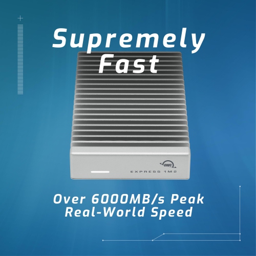 OWC 2TB Express 1M2 80Gb/s Portable NVMe SSD USB4 Ultra Fast External SSD Drive with Aluminum Heat Sink