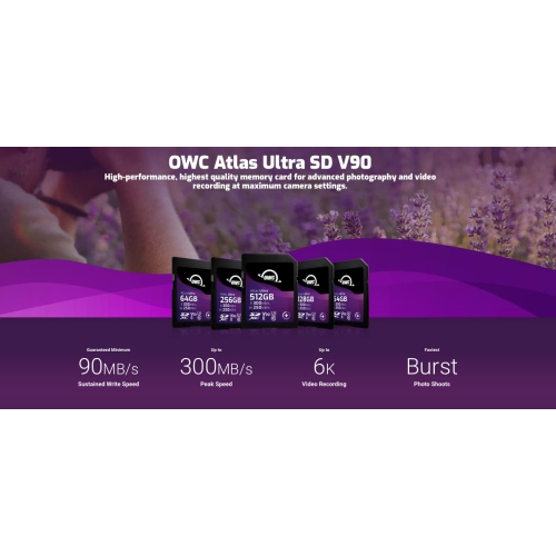 512GB OWC Atlas Ultra SDXC V90 UHS-II Memory Card