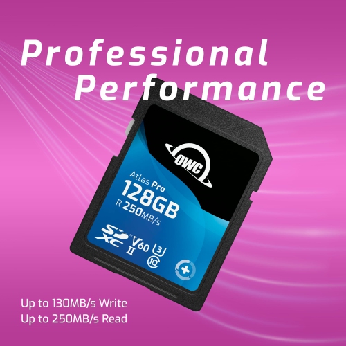 128GB OWC Atlas Pro SDXC V60 UHS-II Memory Card