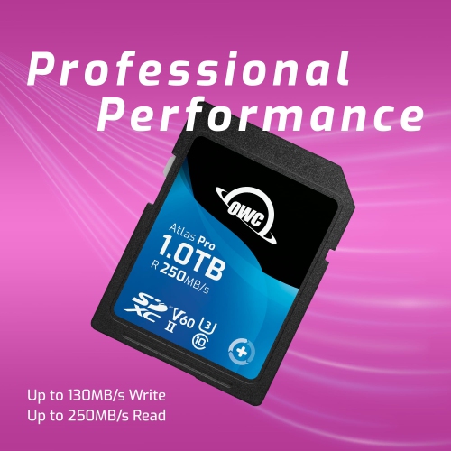 1.0TB OWC Atlas Pro SDXC V60 UHS-II Memory Card