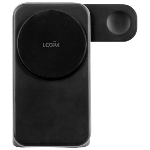 LOGiiX 3-in-1 15W Qi Wireless Charging Stand - Black