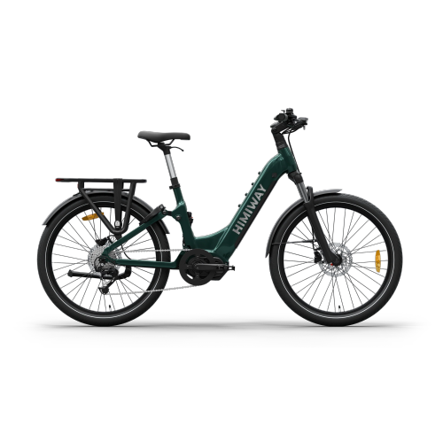 HIMIWAY  A7 Pro - Urban Electric Commuter Bike | Emerald | One Size | 500 W Mid-Drive Motor | 32Km/h Top Speed | 96Km Max Range In Green